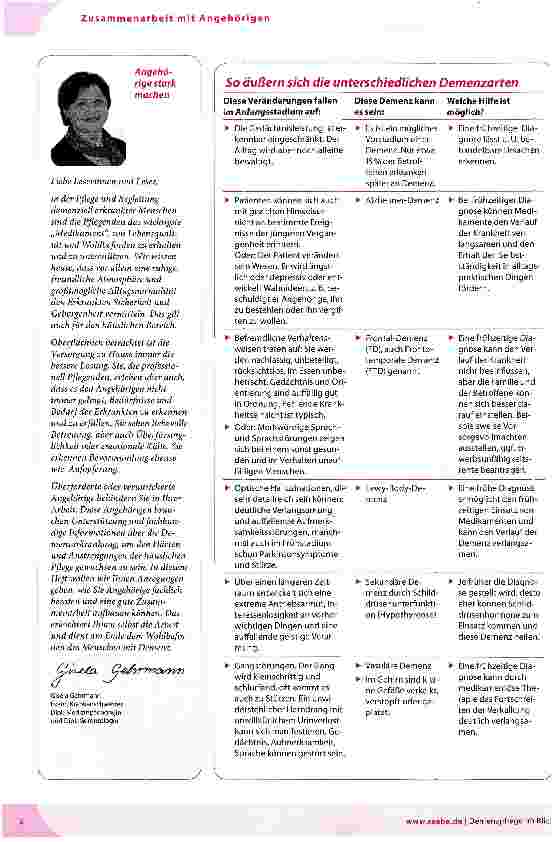 Vorschauseite 2: Diagnose Demenz - Wie beibringen?