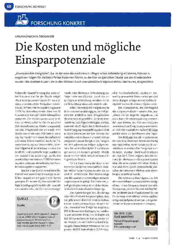 Vorschauseite 1: Die Kosten und mögliche Einsparpotenziale