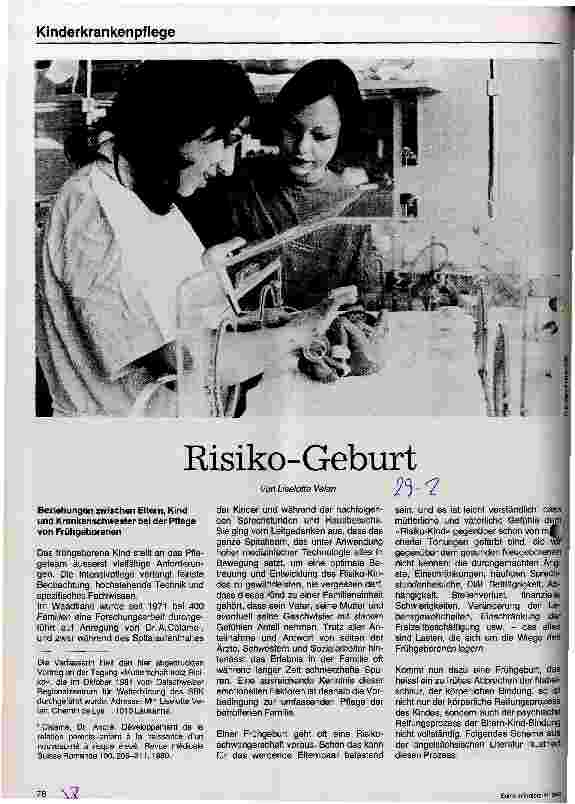 Vorschauseite 1: Risiko-Geburt