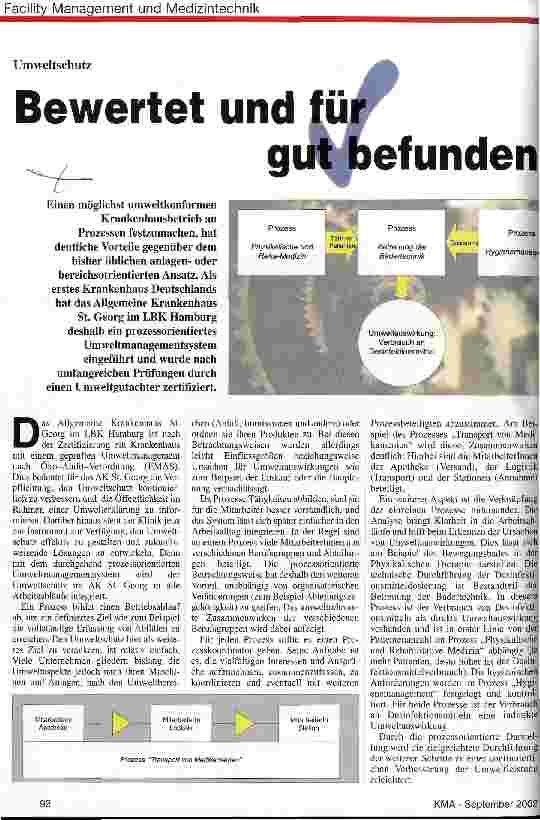 Vorschauseite 1: Umweltschutz: Bewertet und für gut befunden