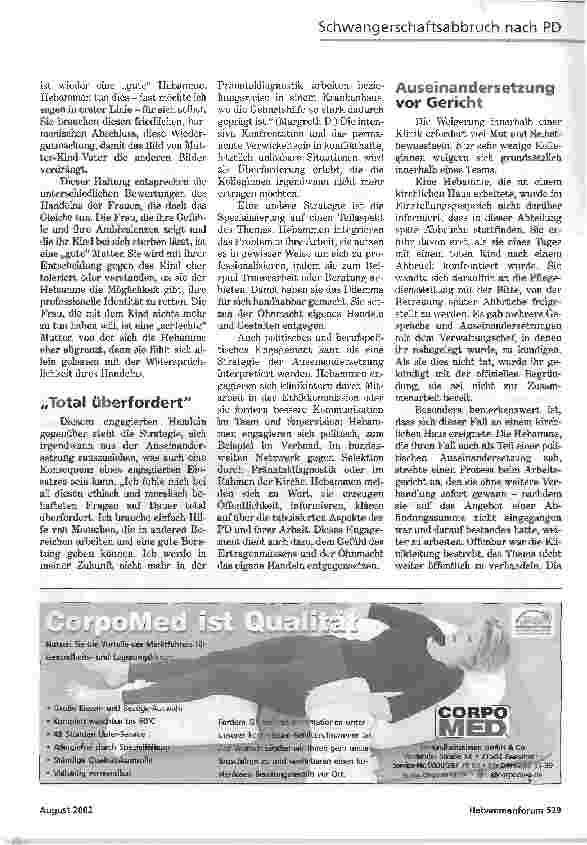 Vorschauseite 2: ENTSCHEIDUNG ÜBER LEBEN UND TOD (TEIL 2)HEBAMMEN UND DER SCHWANGERSCHAFTSABBRUCH NACH PRÄNATALER DIAGNOSTIK