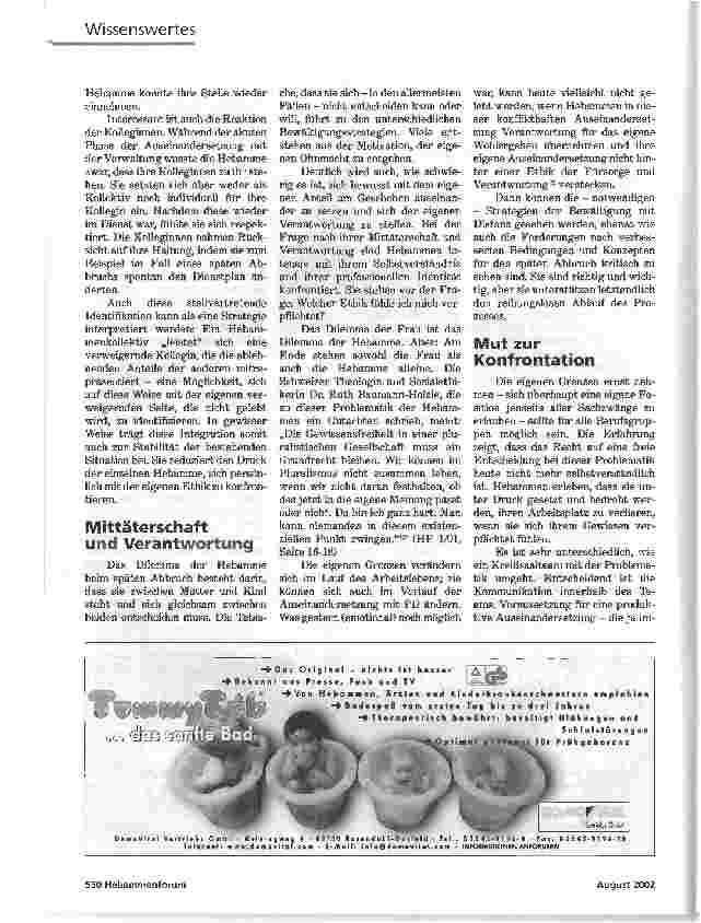 Vorschauseite 3: ENTSCHEIDUNG ÜBER LEBEN UND TOD (TEIL 2)HEBAMMEN UND DER SCHWANGERSCHAFTSABBRUCH NACH PRÄNATALER DIAGNOSTIK
