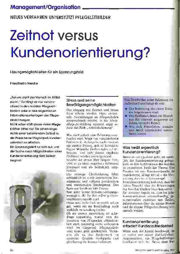 Vorschauseite 1: Zeitnot versus Kundenorientierung?
