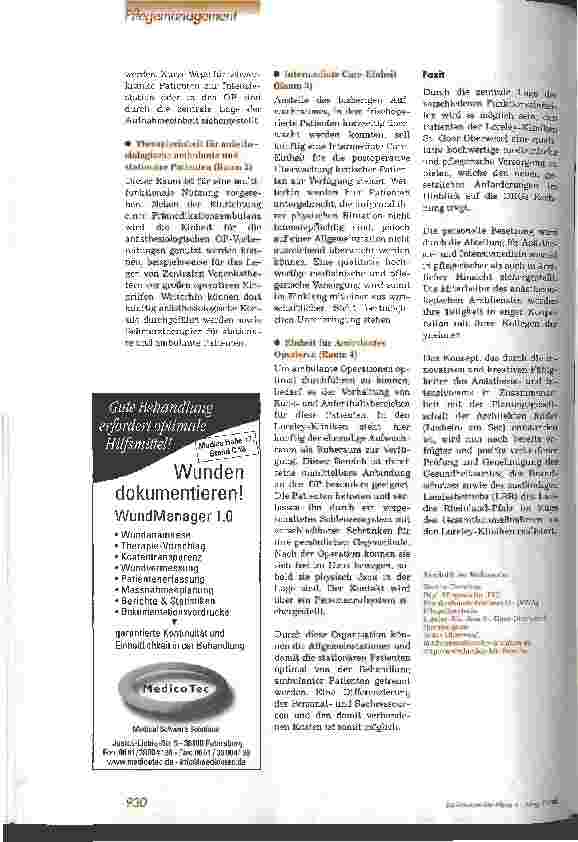 Vorschauseite 2: Ein bauliches Konzept zur Optimierung der Patientensteuerung