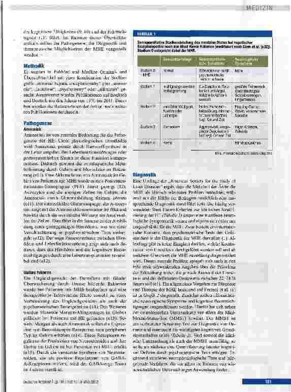 Vorschauseite 2: Diagnostik und Therapie der minimalen hepatischen Enzephalopathie
