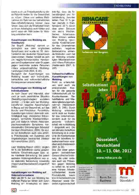 Vorschauseite 3: Betriebliche Gesundheitsförderung im Mobbingkontext an Schulen für Gesund-heitsund Krankenpflege