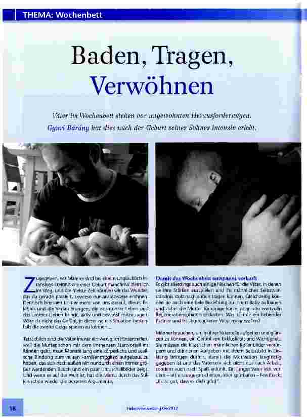 Vorschauseite 1: Baden, Tragen, Verwöhnen