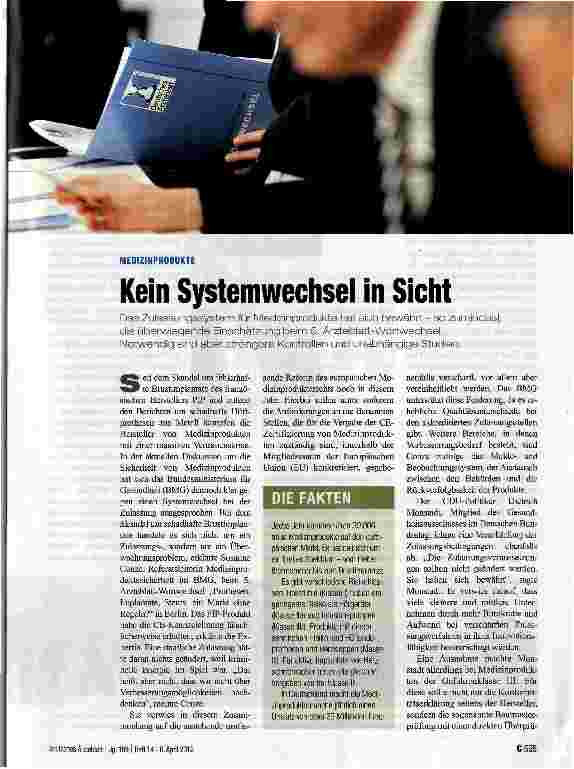 Vorschauseite 1: Kein Systemwechsel in Sicht