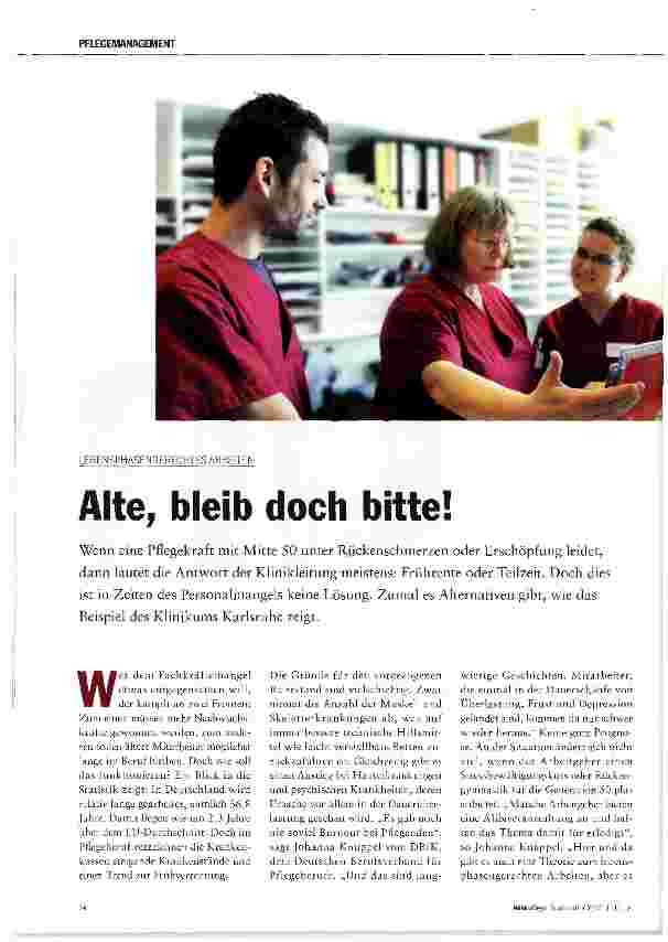 Vorschauseite 1: Alte, bleib doch bitte!