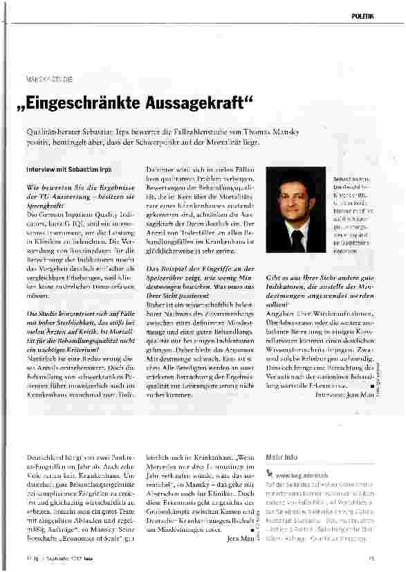Vorschauseite 1: „Eingeschränkte Aussagekraft