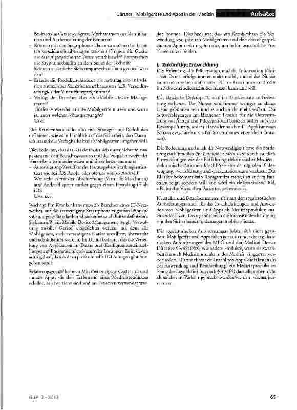 Vorschauseite 5: Einsatz von Mobilgeräten und Apps in der Medizin