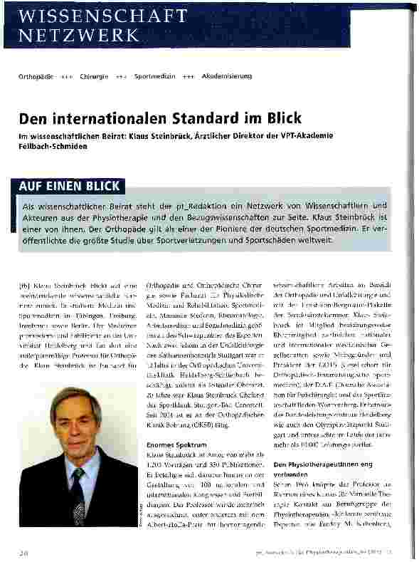 Vorschauseite 1: Den internationalen Standard im Blick