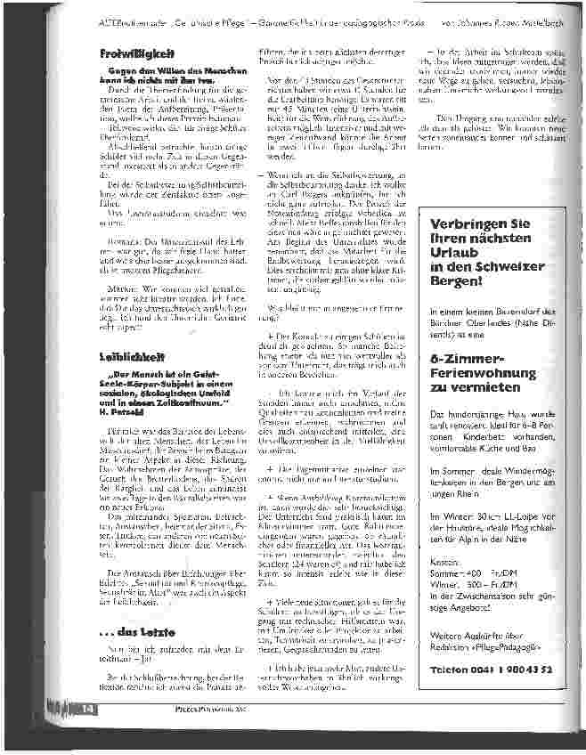 Vorschauseite 5: ALTERnativen oder Geriatrische Pflege - Ganzheitlichkeit in der pädagogischen Praxis