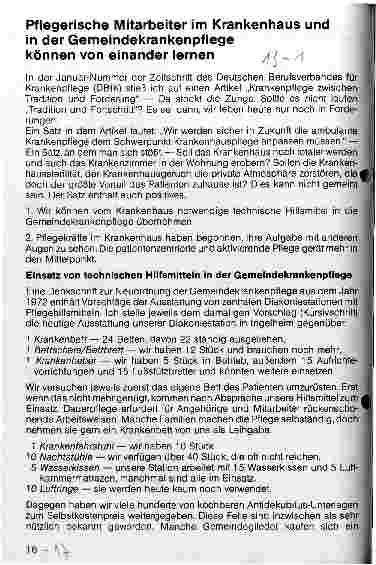 Vorschauseite 1: Pflegerische Mitarbeiter im Krankenhaus und in der Gemeindekrankenpflege können von einander lernen