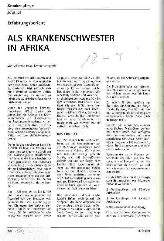 Vorschauseite 1: Als Krankenschwester in Afrika Erfahrungsbericht