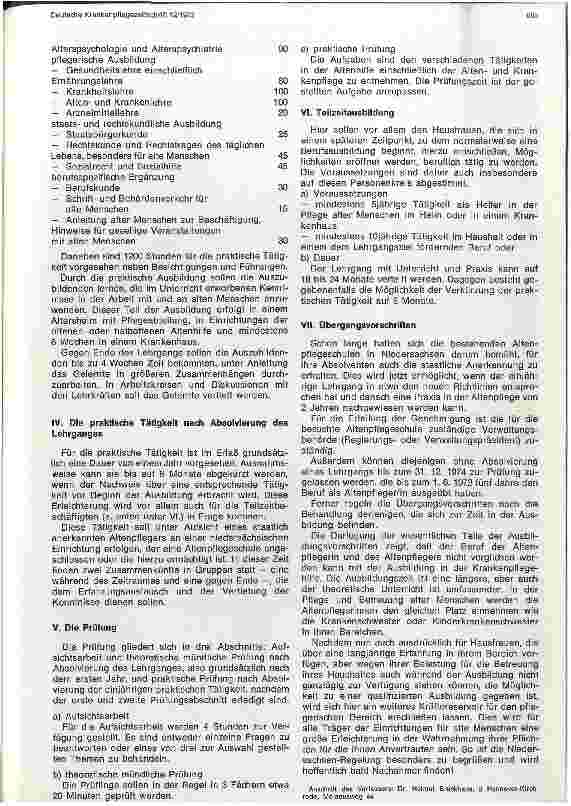 Vorschauseite 2: Altenpflegerineine Ausbildungsmöglichkeit auch für Teilzeitbeschäftigte