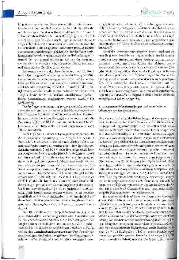 Vorschauseite 5: Steuerliche Aspekte bei der Erbringung ambulanter Leistungen im Krankenhaus (aus Sicht der Krankenhäuser)