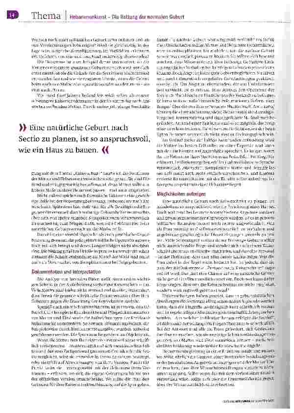 Vorschauseite 2: Beim zweiten Mal kein Kaiserschnitt!