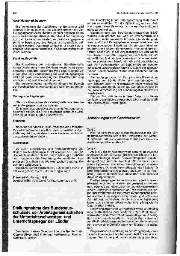 Vorschauseite 2: Diskussion um die Neuordnung der Ausbildung in den Pflegeberufen