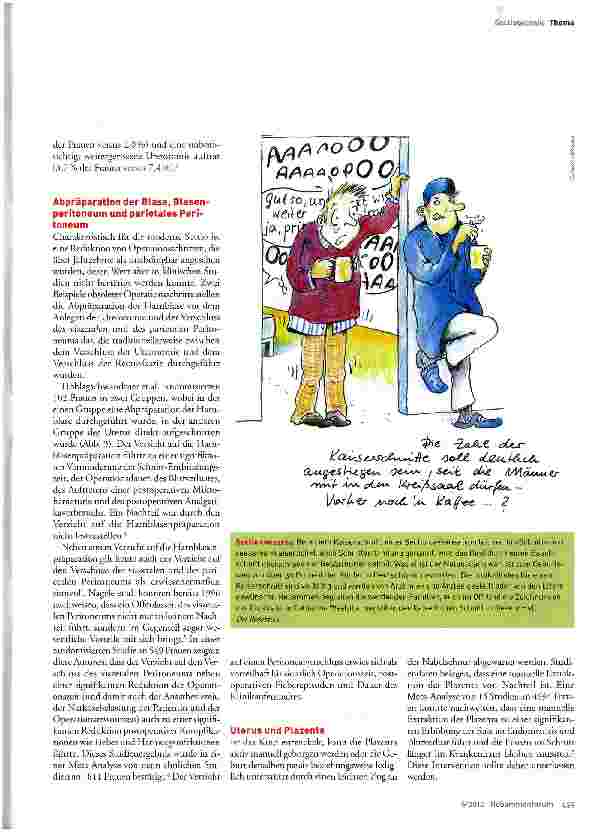 Vorschauseite 2: Optimierung der Sectiotechnik durch klinische Studien - ein Update