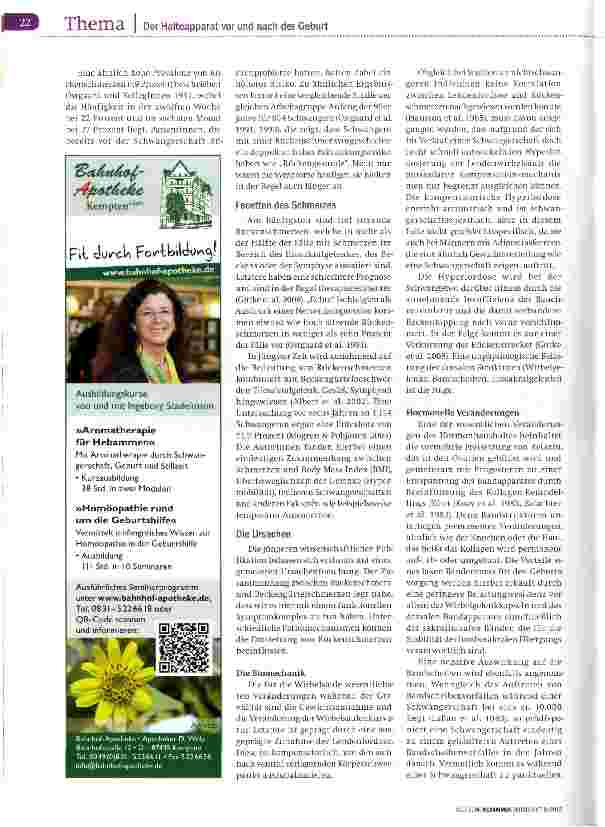 Vorschauseite 2: Rückenschmerzen in der SchwangerschaftProphylaxe und Therapie