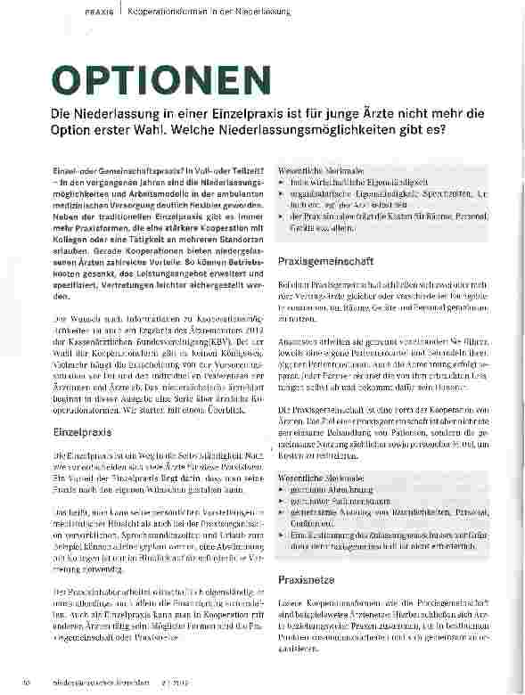 Vorschauseite 1: OPTIONEN