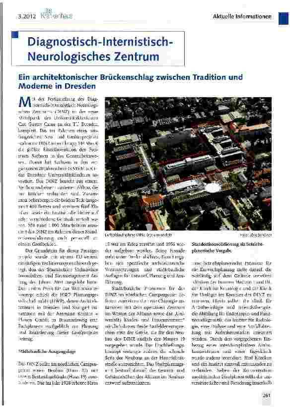 Vorschauseite 1: Ein architektonischer Brückenschlag zwischen Tradition und Moderne in Dresden
