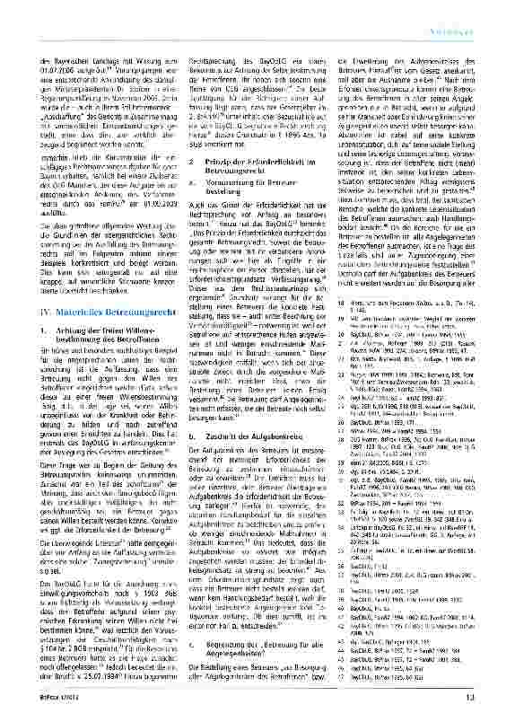 Vorschauseite 3: Der Beitrag der Rechtsprechung zum Erfolg des Betreuungsrechts Teil 1