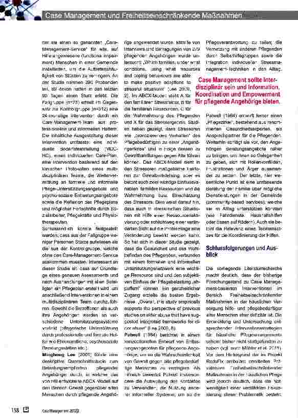 Vorschauseite 4: Mit Gase Management Freiheitseinschränkenden Maßnahmen in der häuslichen Pflege begegnen?