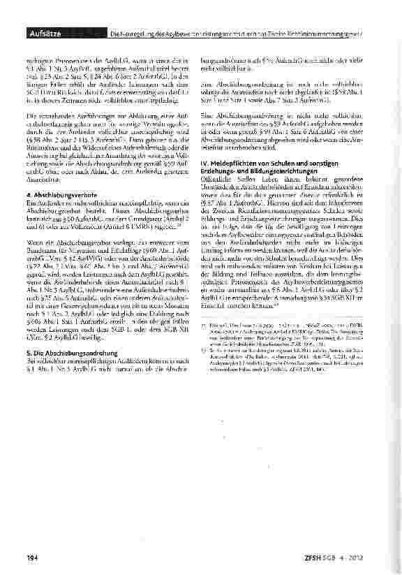 Vorschauseite 6: Die Neuregelung des Asylbewerberleistungsrechts durch das Zweite Richtlinienumsetzungsgesetz
