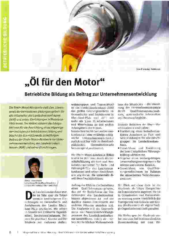 Vorschauseite 1: Öl für den Motor