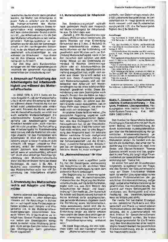 Vorschauseite 2: Juristische Kommentare Neues zum Mutterschutzrecht