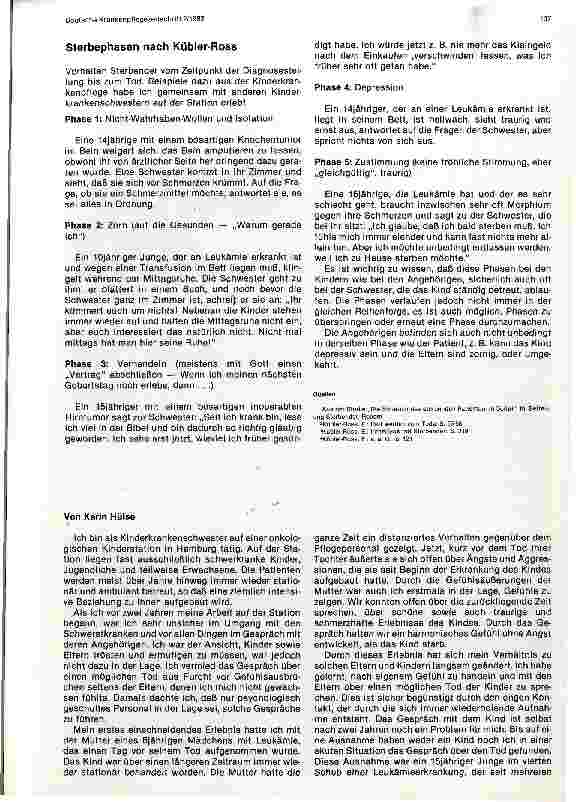 Vorschauseite 4: Sterben im Krankenhaus - Kinderkrankenschwestern berichten über ihre Erfahrungen