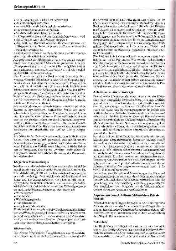 Vorschauseite 3: Prävention von Rückenbeschwerden bei Pflegekräften
