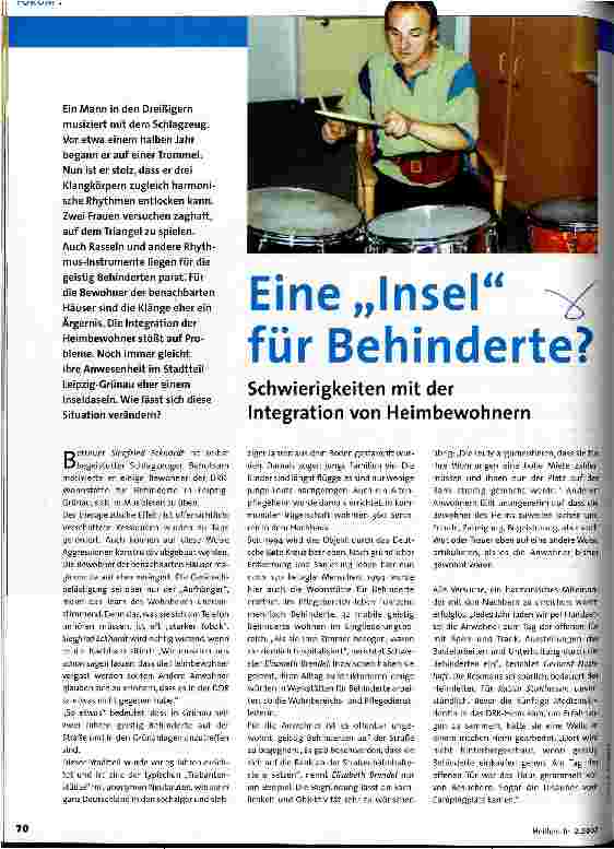 Vorschauseite 1: Eine Insel für Behinderte?