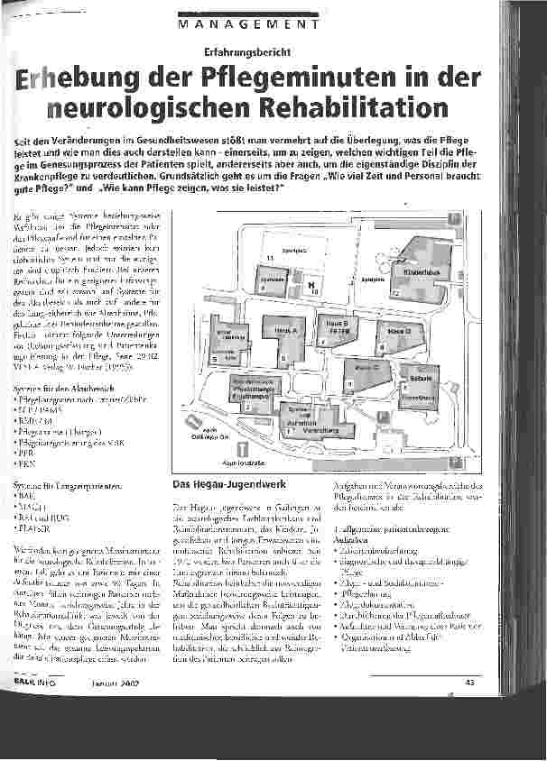 Vorschauseite 1: Erfahrungsbericht: Erhebung der Pflegeminuten in der neurologischen Rehabilitation