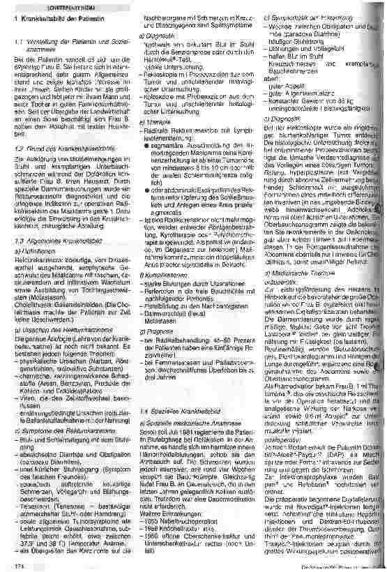 Vorschauseite 2: Diagnose: Rektumkarzinom, Cholelithiasis