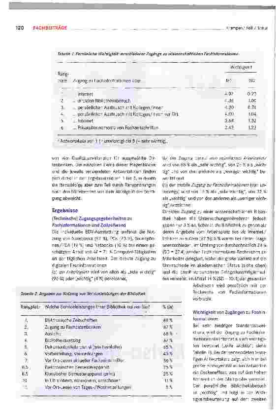 Vorschauseite 3: Professionelles Informationsverhalten von Psychologen im Arbeitsfeld „Forschung und Lehre: Zwischen Papier und digitalen Medien