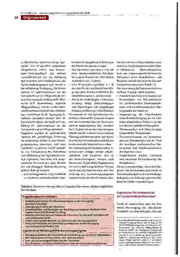 Vorschauseite 4: Bewältigung komplexer Medikamentenregime bei chronischer Erkrankung - Herausforderungen und Unterstützungserfordernisse aus der Sicht der Gesundheitsprofessionen