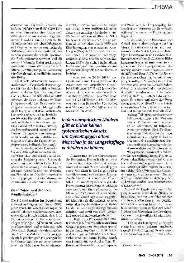 Vorschauseite 2: Gewalt gegen ältere und pflegebedürftige Menschen