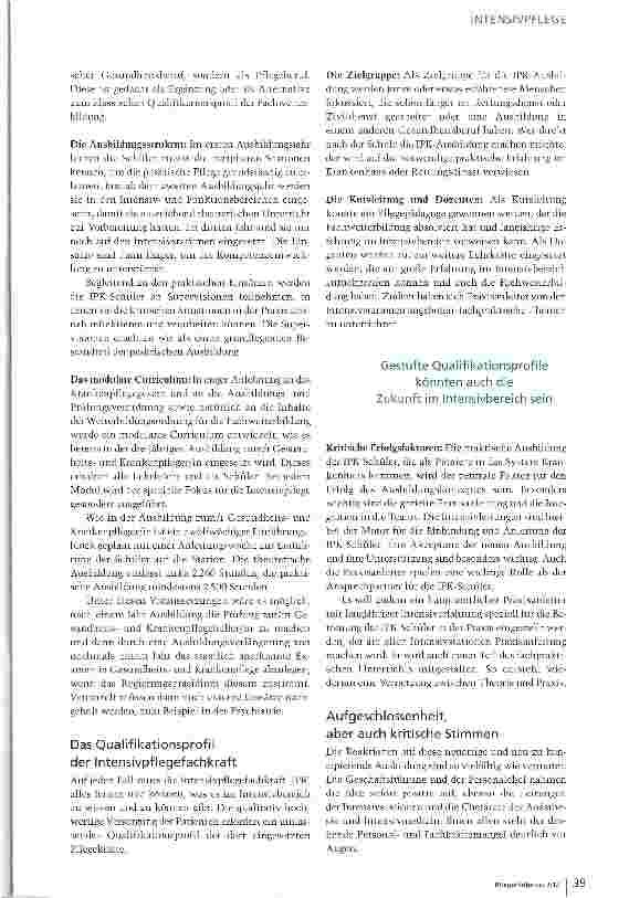 Vorschauseite 2: Intensivschwester in drei Jahren