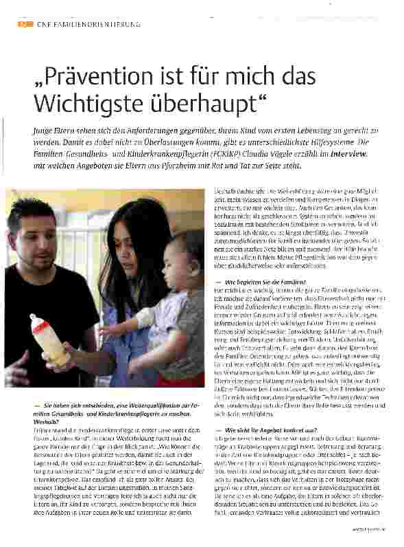 Vorschauseite 1: Prävention ist für mich das Wichtigste überhaupt