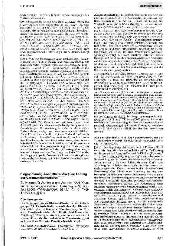 Vorschauseite 4: Eingruppierung als Oberarzt/Oberärztin nach der Entgeltgruppe IM TV-Ärzte/VKATarifvertrag für Ärztinnen und Ärzte an kommunalen Krankenhäusern im Bereich der Vereinigung der kommu…