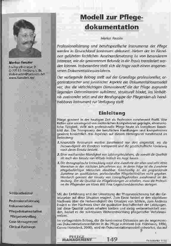 Vorschauseite 1: Modell zur Pflegedokumentation