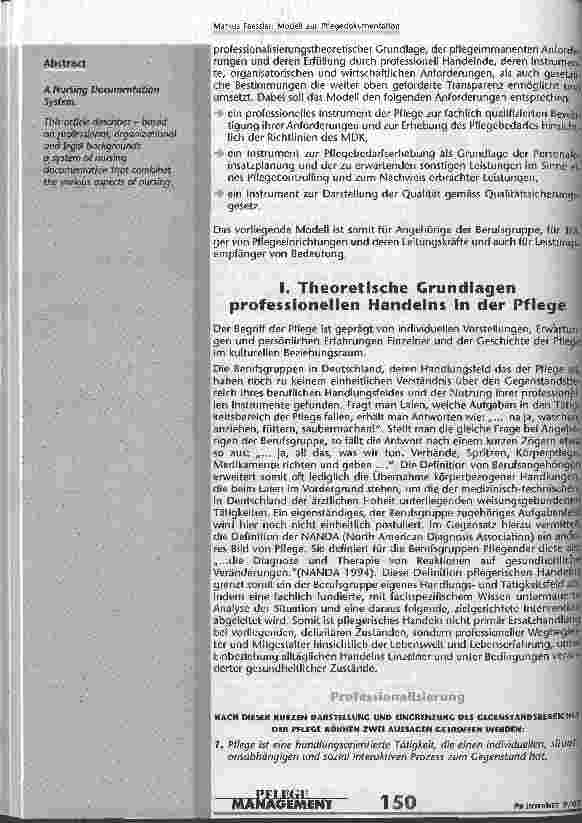 Vorschauseite 2: Modell zur Pflegedokumentation