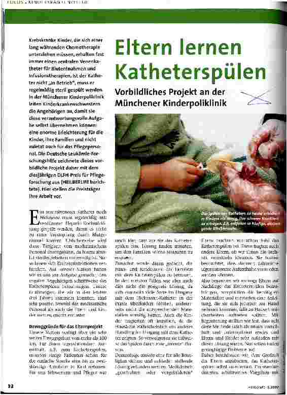 Vorschauseite 1: Eltern lernen Katheterspülen