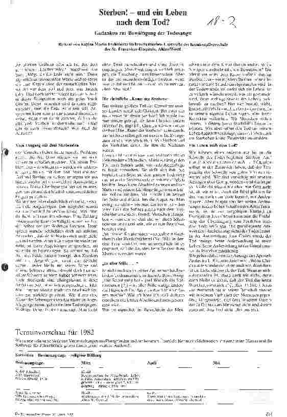 Vorschauseite 1: Sterben! - und ein Leben nach dem Tod? Gedanken zur Bewältigung der Todesangst
