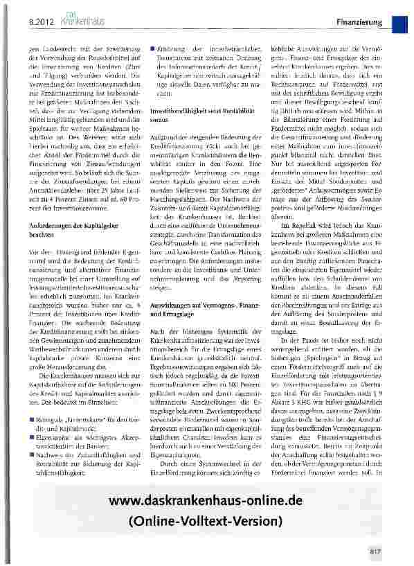 Vorschauseite 2: Umstellung von der Einzelförderung auf leistungsorientierte Pauschalen