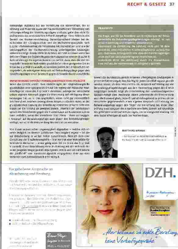 Vorschauseite 2: Erneut: Streit um den geeigneten Ort nach § 37 SGB V