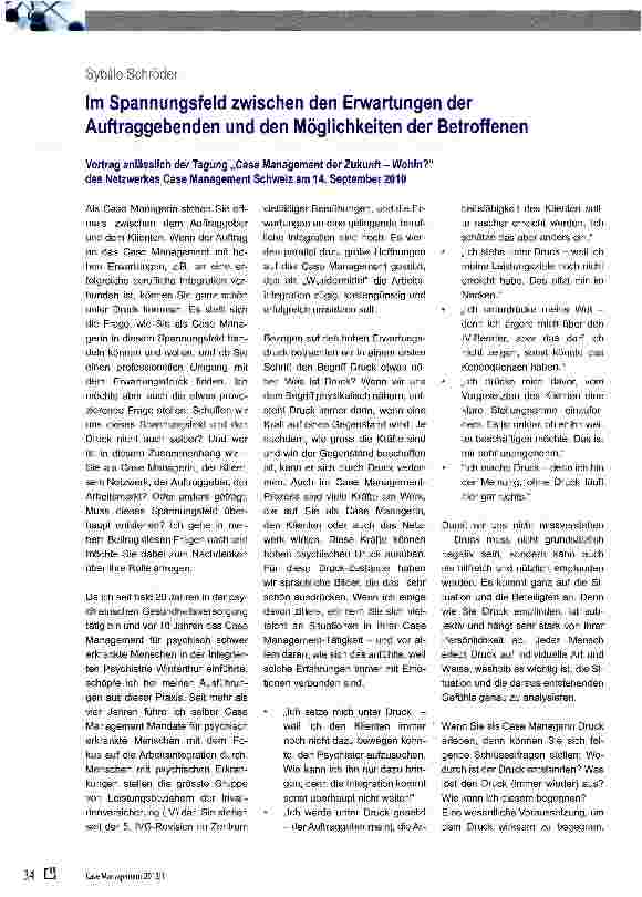 Vorschauseite 1: Im Spannungsfeld zwischen den Erwartungen der Auftraggebenden und den Möglichkeiten der Betroffenen